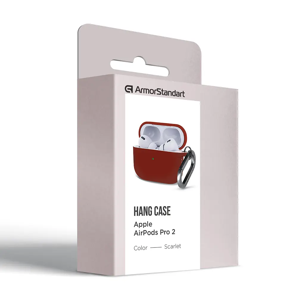 Силіконовий чохол для навушників Apple AirPods Pro 2 2022, Hang Case, коричневий, ультратонкий захисний кейс товщиною 2 мм, захист від подряпин, пилу та ударів, компактний, з карабіном для кріплення, ArmorStandart (ARM68599) - фото 8