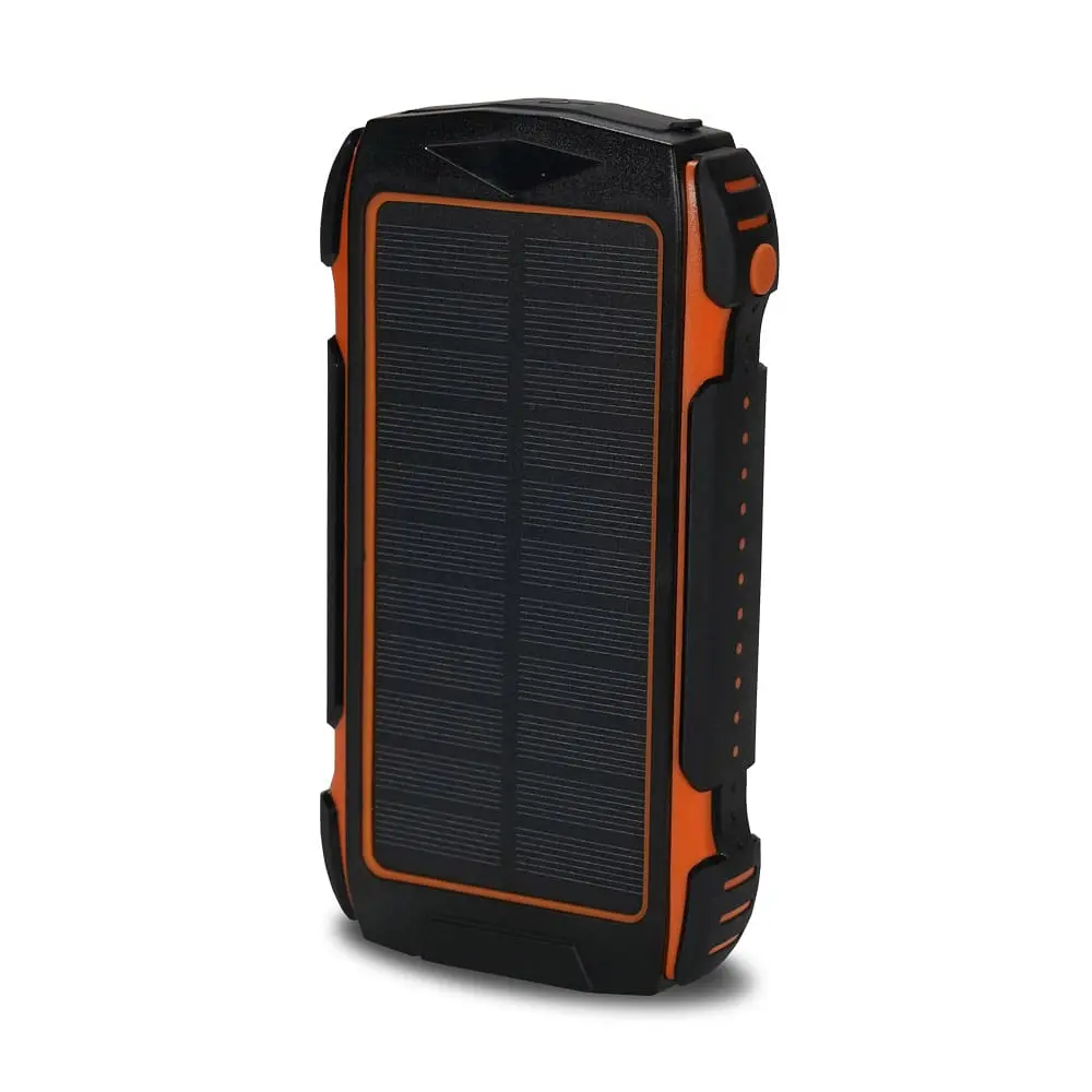 Повербанк з сонячною панеллю 30000mAh Power Bank Kraft TPB-1830SLP Orange 18W QC2.0 LED-ліхтар (43-00040) - фото 2