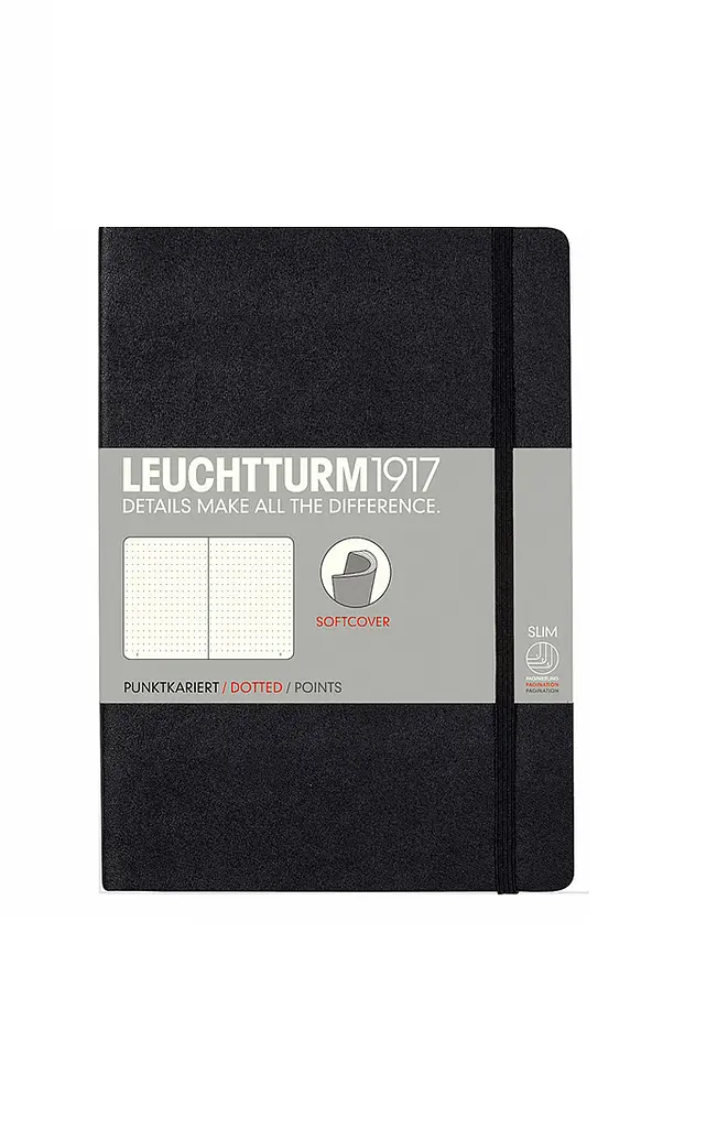 Блокнот Leuchtturm1917 Середній, М'яка обкладинка, чорний, лінія (308290) - фото 7