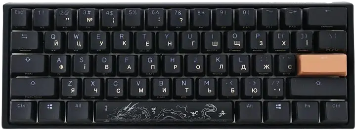 Клавіатура Ducky One 3 Mini Cherry MX Red UA RGB Black (DKON2161ST-RUAPXCLAWSC1) - фото 3