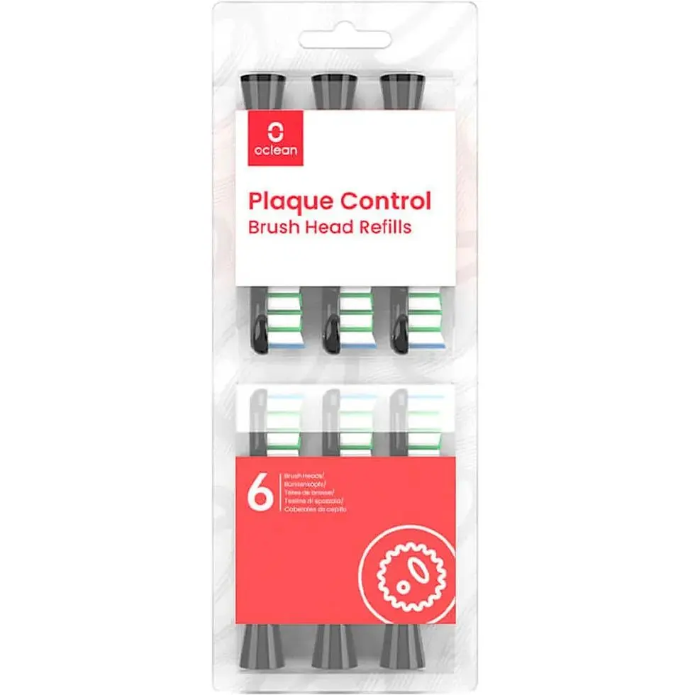 Насадка для зубної щітки Oclean P1C5 B06 Plaque Control Toothbrush Head 6 шт. Black [6970810552232] [79859] - фото 3