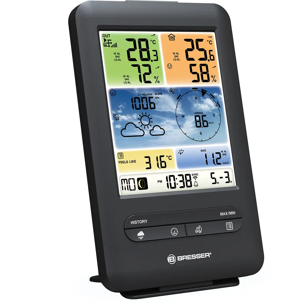 Метеостанція Bresser Weather Center 5-in-1 V WIFI Professional colour (7002585) - фото 5