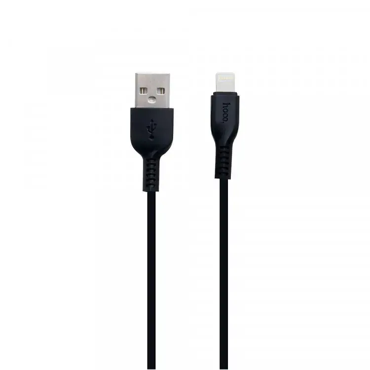 Кабель Hoco X20 USB lighting 2 м проволока для зарядки смартфона/телефона черный - фото 4