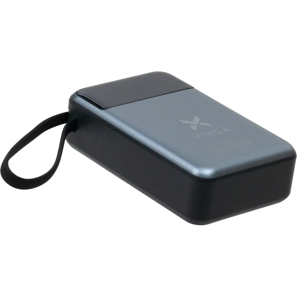Батарея універсальна Vinga 20000 mAh 65W Display USB-C Cable Grey (VPBB2065C) - фото 5