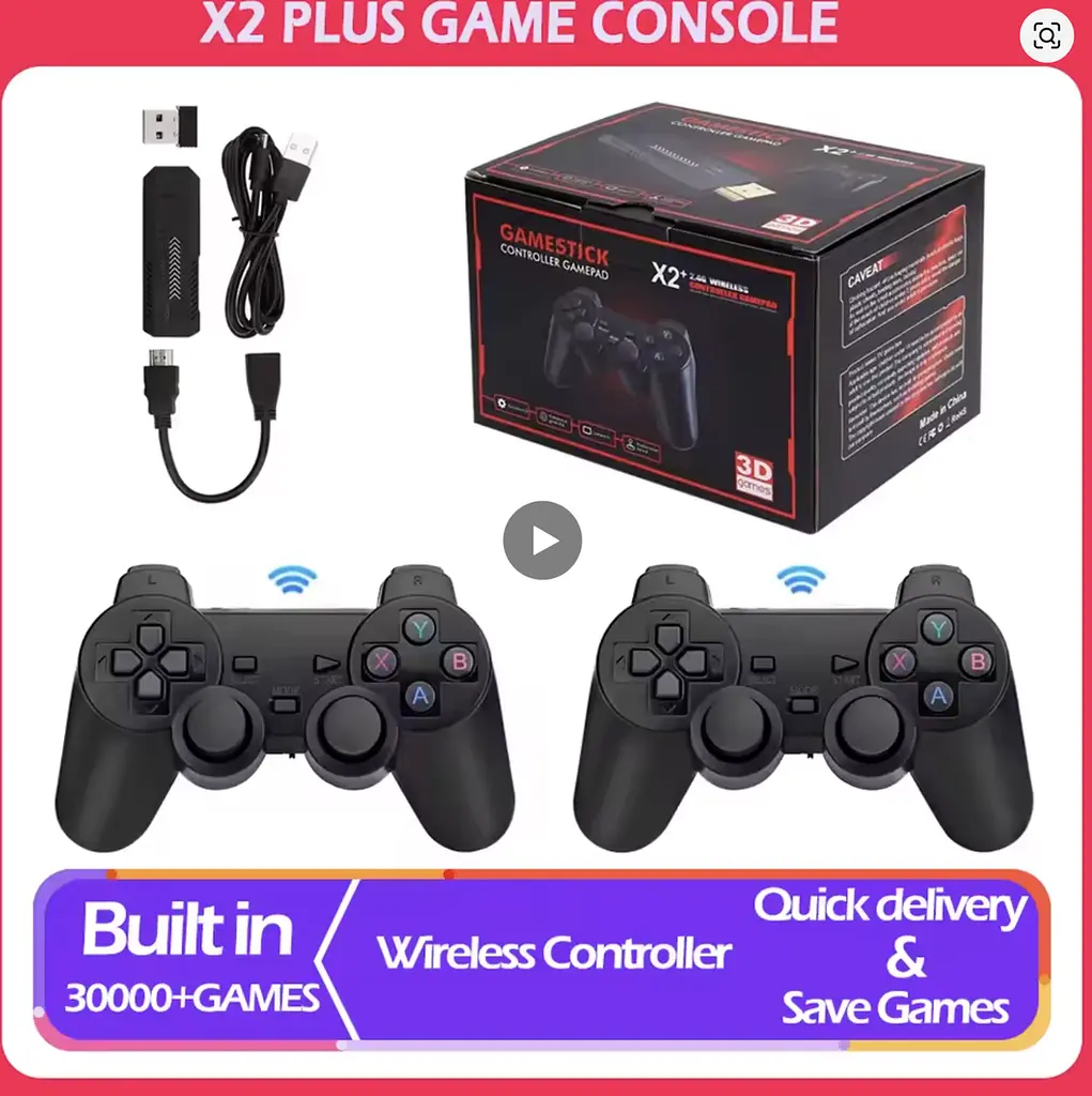 Ігрова приставка X2 Plus Gamestick з двома бездротовими джойстиками ∙ Gamepad-приставка X2 Plus 64GB з підтримкою 4K Ultra HD - фото 2