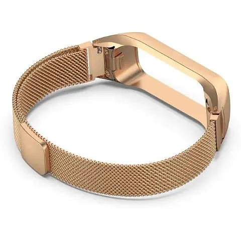 Ремешок-бампер DK для Samsung Galaxy Fit2 (R220) Metal Milanese Loop Magnetic (rose gold) - фото 3