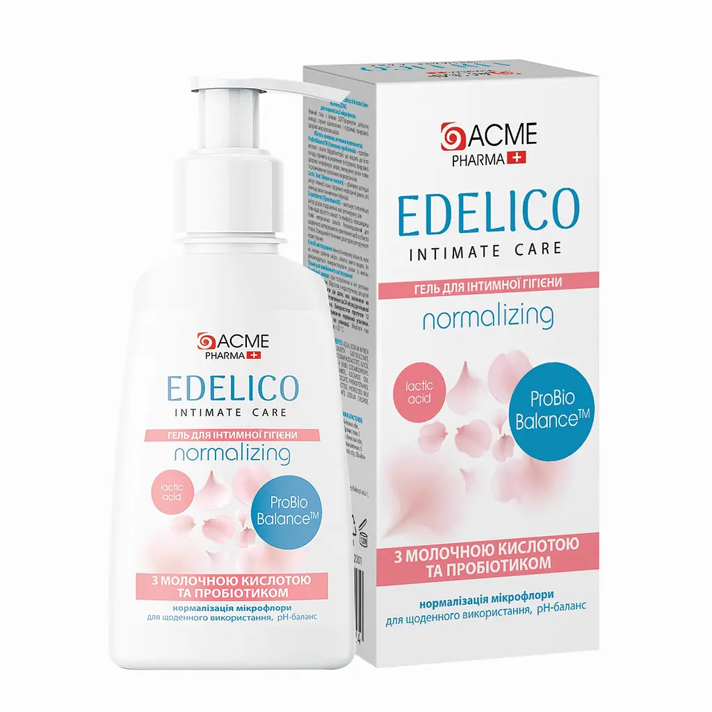 Гель для інтимної гігієни Edelico Intimate Care Normalizing для нормалізації мікрофлори 300 мл - фото 2