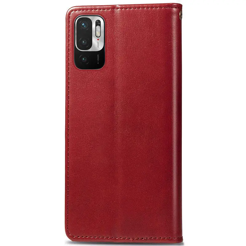 Шкіряний чохол-книжка GETMAN Gallant (PU) для Xiaomi Redmi Note 10 5G / Poco M3 Pro Червоний - фото 3