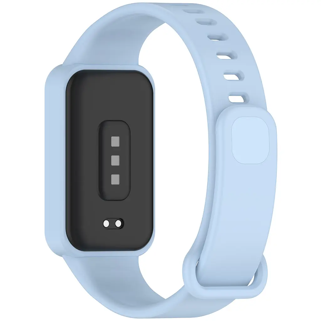 Силіконовий ремінець для фітнес браслетів Xiaomi Smart Band 9 Active Redmi Smart Band 3, Silicone, light blue, зі зручною застібкою, на фітнес трекер та смарт годинник, ArmorStandart (ARM85582) - фото 2