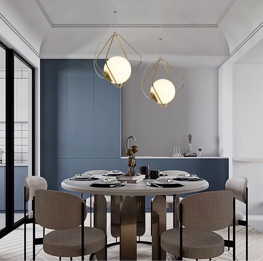 Мініатюрні підвісні світильники в корпусі кольору рожеве золото | Арт. AA 407 | Line F - фото 3