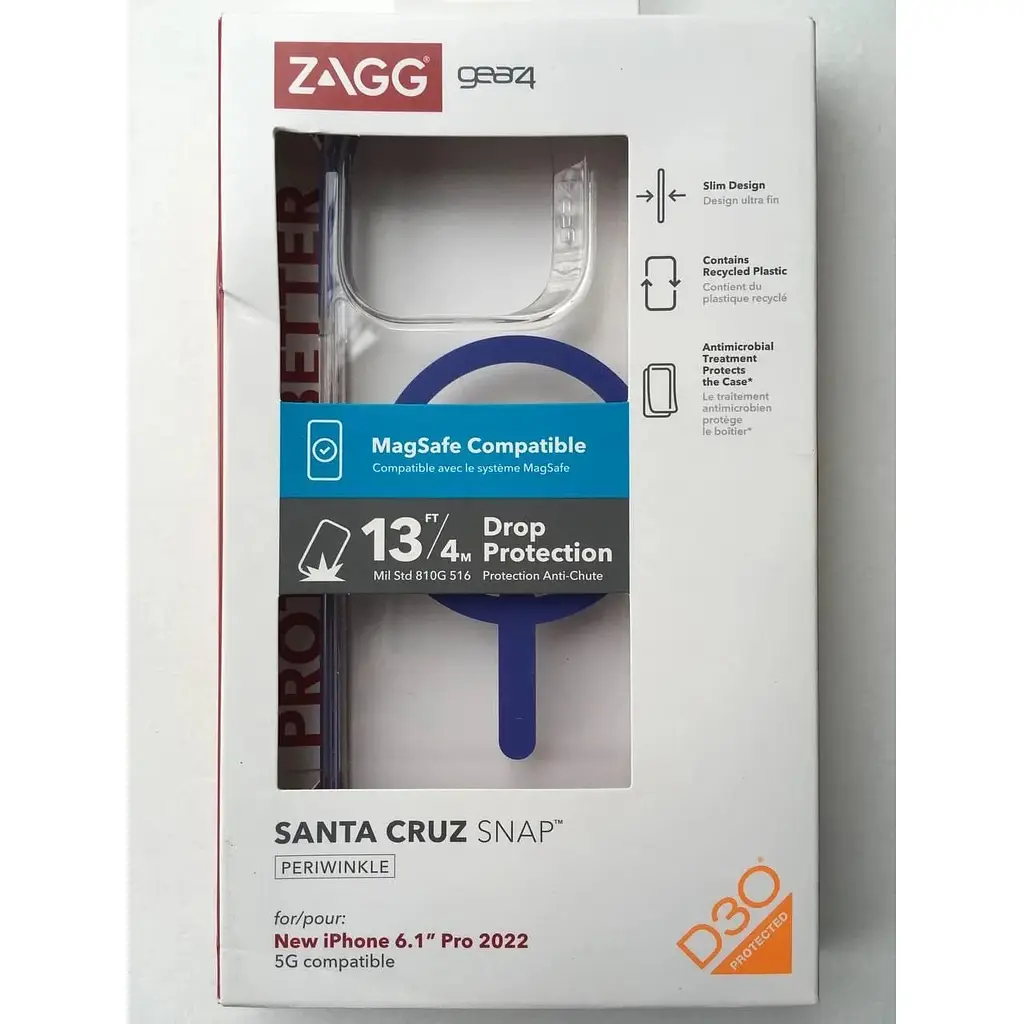 Оргинальный противоударный чехол Gear4 Santa Cruz MagSafe для Apple iPhone 14 Pro (6.1") Periwinkle 702010125 - фото 4