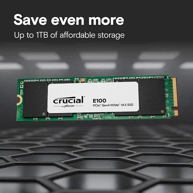 Накопитель SSD 480 GB Crucial E100 PCI-E M.2 2280 CT480E100SSD8 - фото 3
