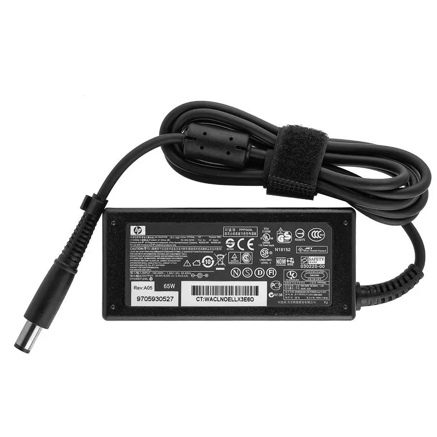 Адаптер питания Hewlett Packard для ноутбука HP 18.5V 3.5A 65W 7.4*5.0-PIN Черный (384019-002 384019-001 391172-001) (без кабеля) - фото 2