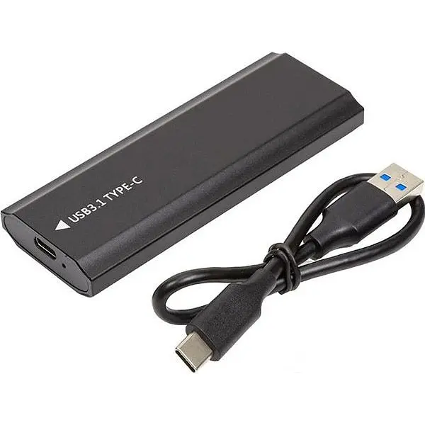 Зовнішня кишеня PowerPlant NVMe/SATA M.2 SSD to USB 3.1 Black (HC380459) [105222] - фото 5