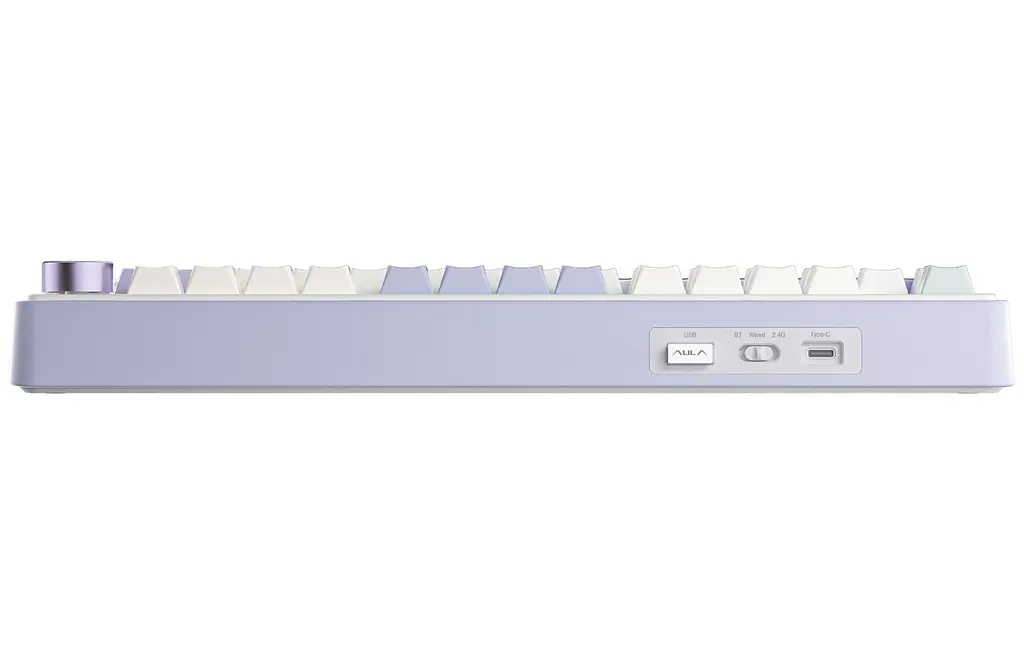 Клавіатура ігрова механічна Aula Mechanical F-75 wireless White ENG/UKR Gasket Greywood V3 switch Hot-Swap - фото 5