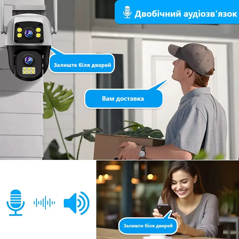 Вулична 4G камера SC11  8Мп 2 об'єктиви підтримка SIM-карт віддалений перегляд сигналізація обертання - фото 2