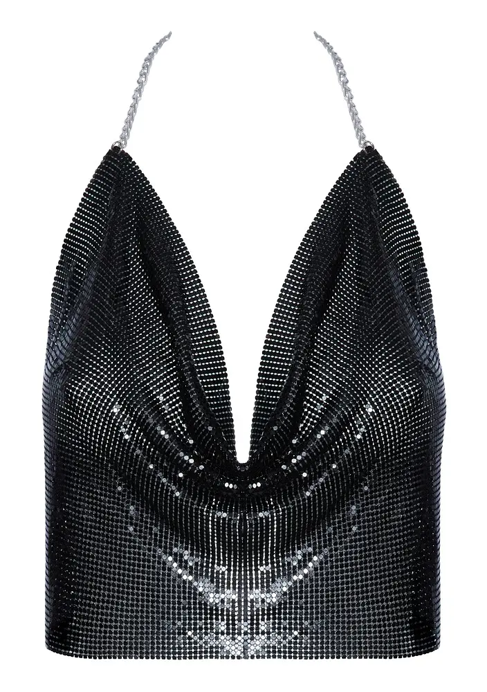 Топ - Cottelli Collection Metal Top Black S-L - фото 6