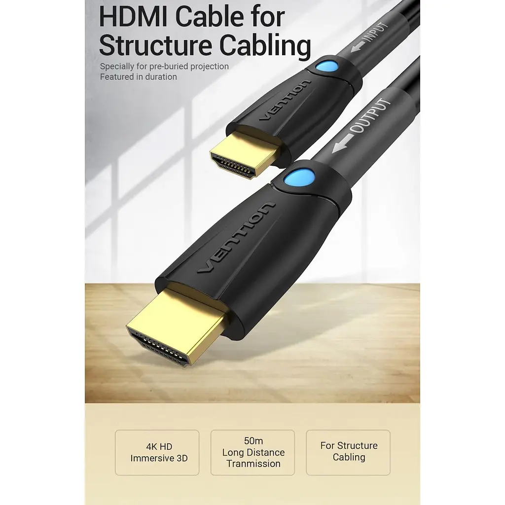 Кабель Vention HDMI-HDMI V 2.0 8 м (AAMBK) - фото 4