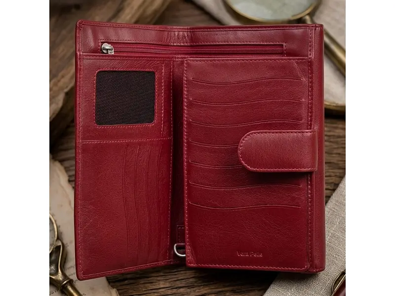 Портмоне-клатч унісекс із натуральної шкіри Cortina 5073 rosso червоне 19×12 см TONY PEROTTI acs0032615 - фото 2