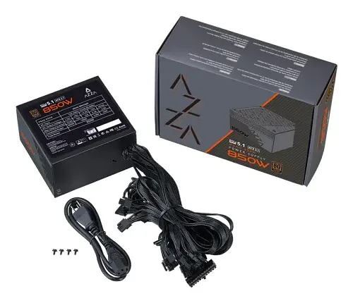 Блок живлення 850 Вт, AZZA, Black, 80+ Bronze (PSAZ-850W(ATX3.1)) - фото 3
