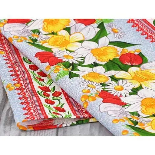 Полотенце вафельное Руно Весенние цветы 3 набивной комбинированный 45х80 см (202.15_Весняні квіти_3) - фото 3