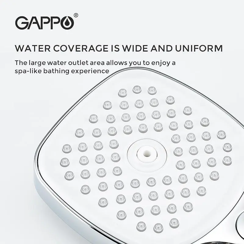 Ручной душ Gappo G001, 3-режим, белый/хром, Хром - фото 3