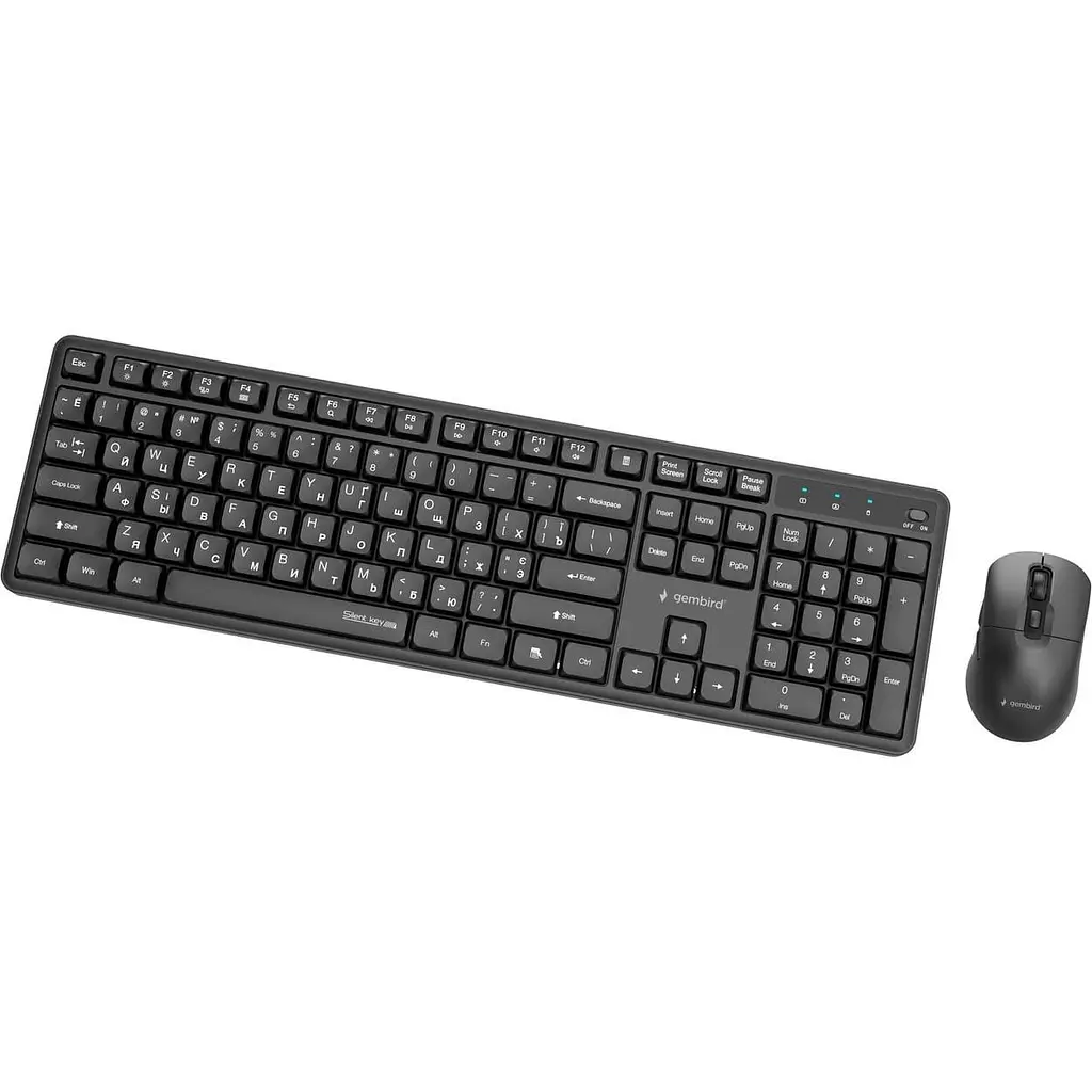 Комплект (Клавіатура та миша) Gembird KBS-WMS-01-CYRL Black (KBS-WMS-01-CYRL) - фото 3
