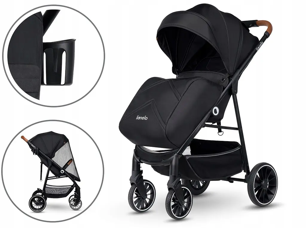 Прогулянкова коляска Lionelo Alexia Black Onyx - фото 2