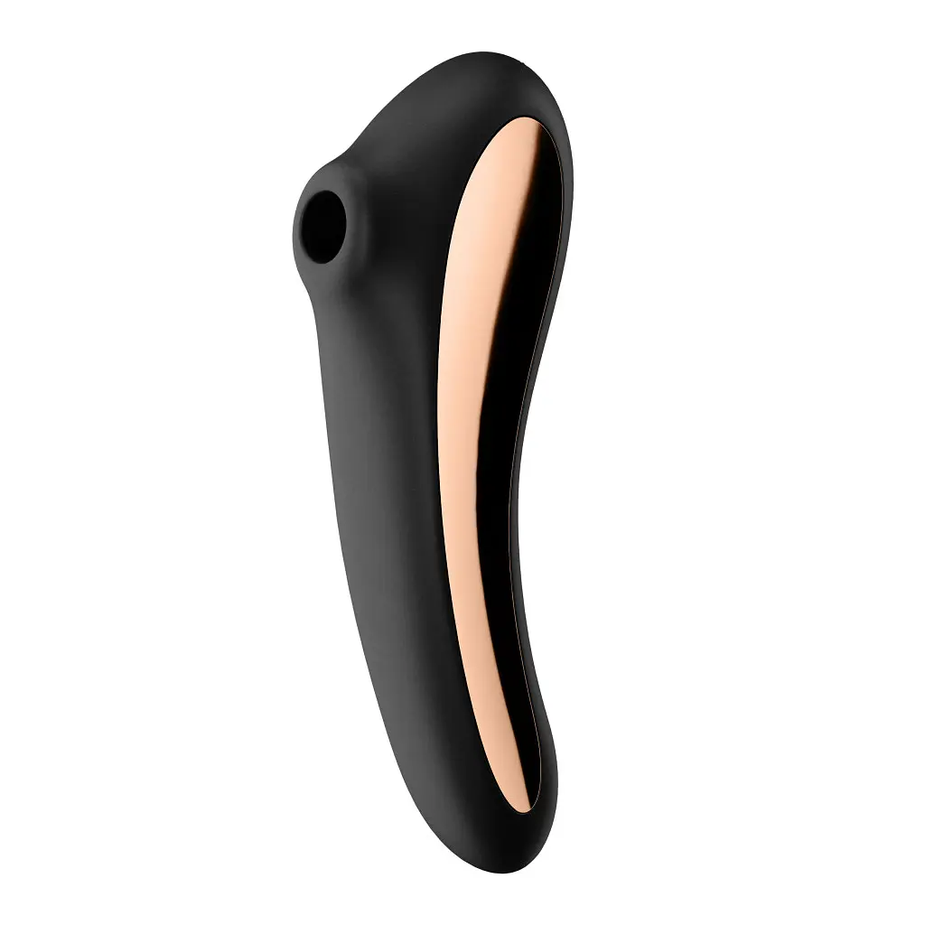 Стимулятор Satisfyer Dual Kiss Двосторонній, 19х6.5 см чорний