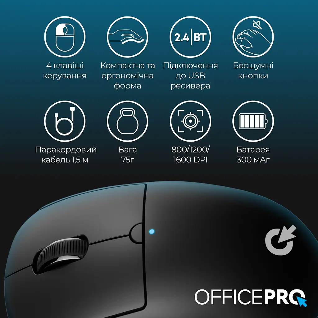Мышь OfficePro Wireless (M307B) - фото 15