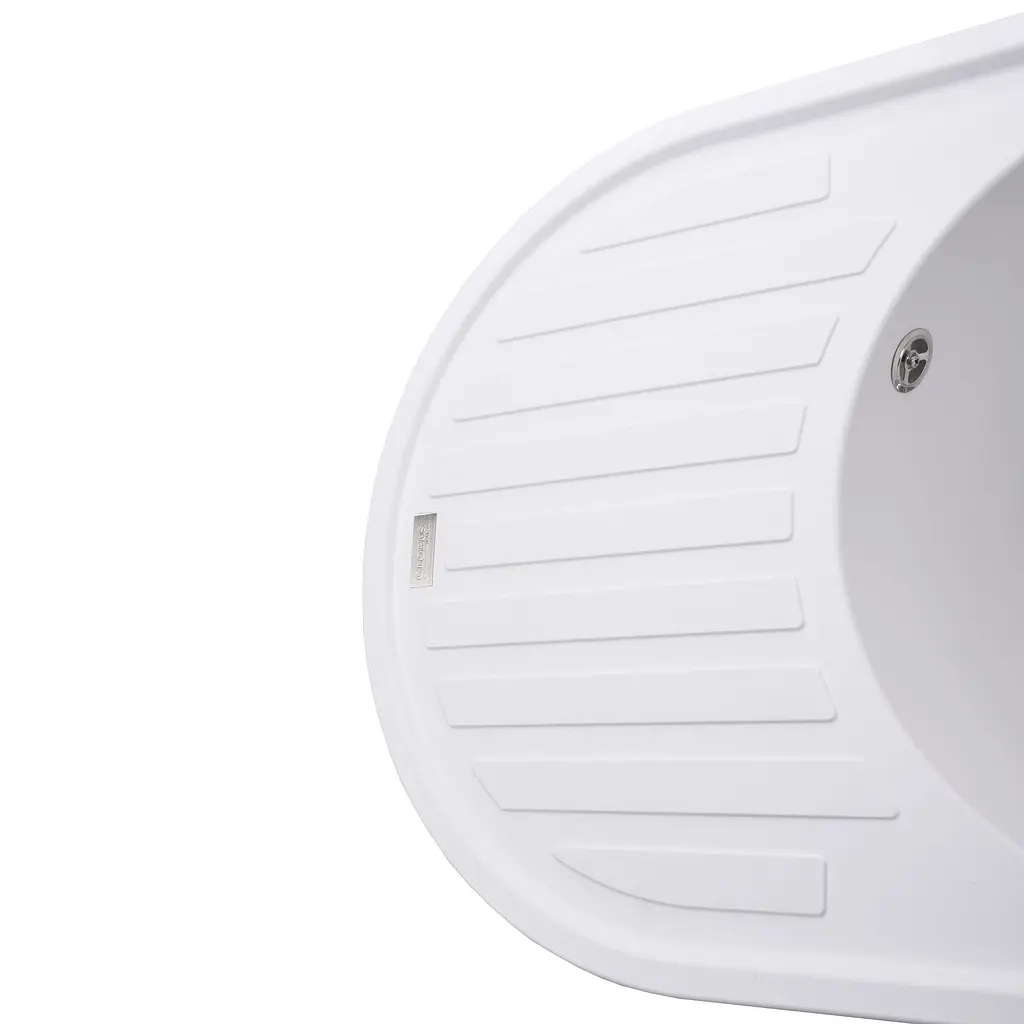 Гранітна мийка Globus Lux Ohara білий 770x500мм-А0007 000022440, Білий - фото 5