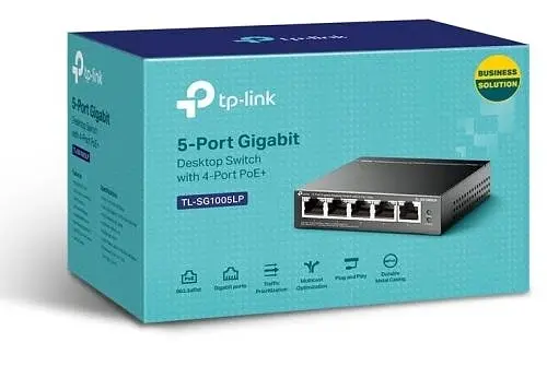Комутатор TL-SG1005LP, 5x100/1000 Mb/s, автоматичне визначення MDI/MDIX, металевий корпус TP-Link teh0028256 - фото 3