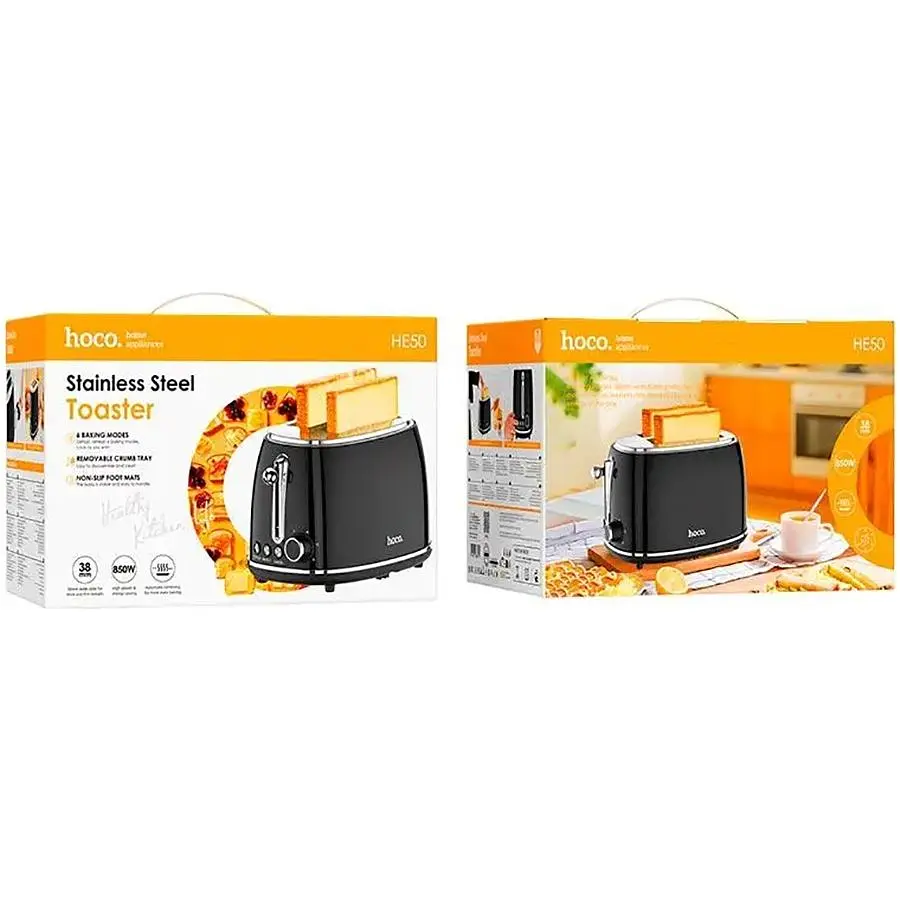 Тостер Hoco HE50 Black [136087] - фото 4