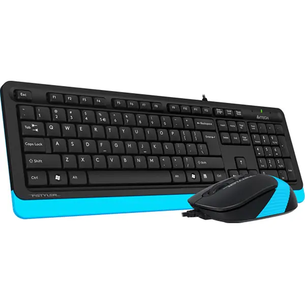 Комплект (Клавіатура та миша) A4Tech F1010 Fstyler USB Black-Blue (F1010 (Blue)) - фото 2