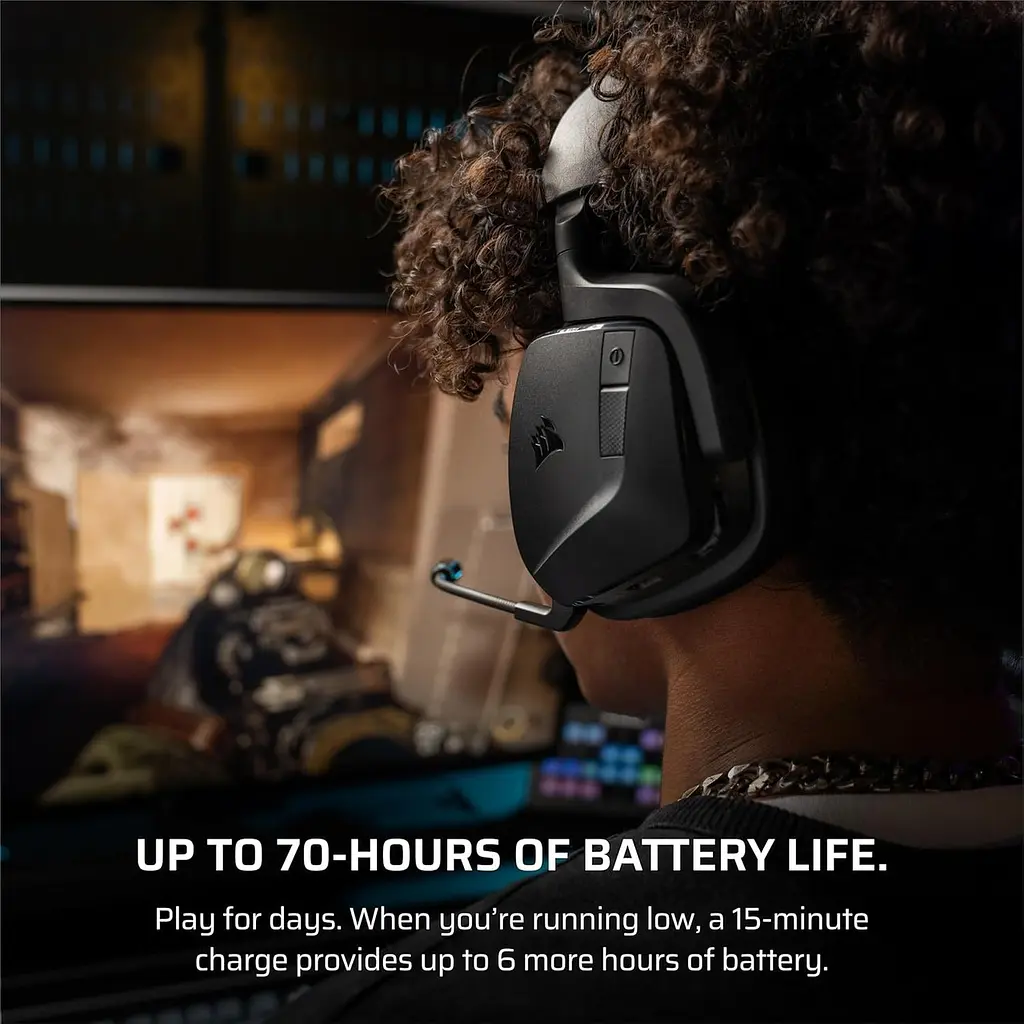Навушники ігрові бездротові Corsair VOID WIRELESS v2 (CA-9011379) чорні - фото 8