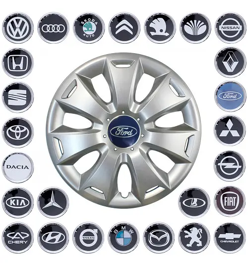 Ковпак колеса з емблемою Ford SKS417 R16 сірий з логотипом на вибір 4 шт - фото 2