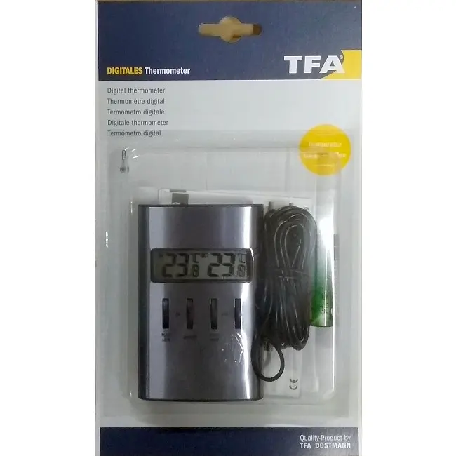 Термометр комнатный/уличный цифровой TFA 301029 - фото 2