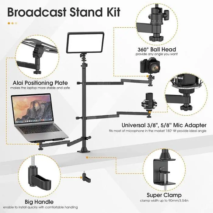 Штатив-держатель Ulanzi LS23 Desktop Setup Stand UV-2913 LS23 Black - фото 8