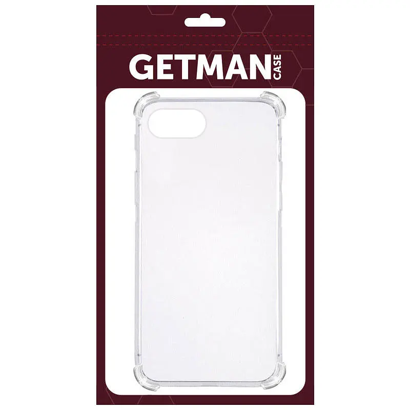 TPU чохол GETMAN Ease logo посилені кути для Apple iPhone 16e / 17e (6.1) Безбарвний (прозорий) - фото 2