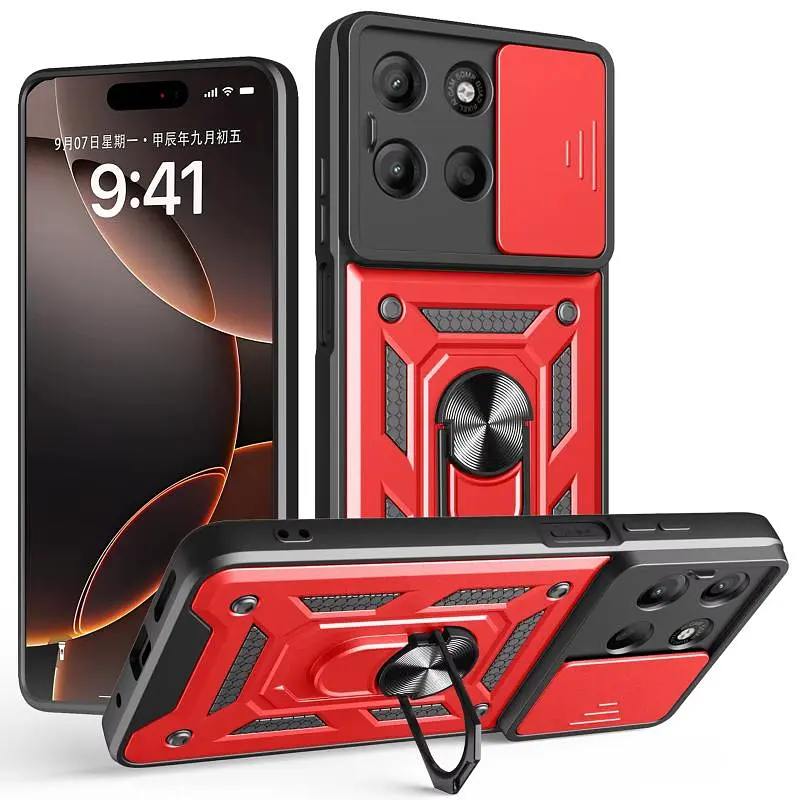 Чохол Ummi Camshield Serge Ring для Motorola Edge 60 / 60 Fusion Червоний / Red - фото 2