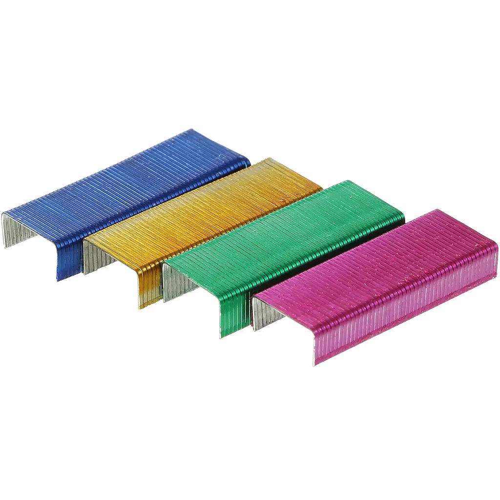 Скобы для степлеров Buromax цветные №24/6 1000 шт. (BM.4422) - фото 2