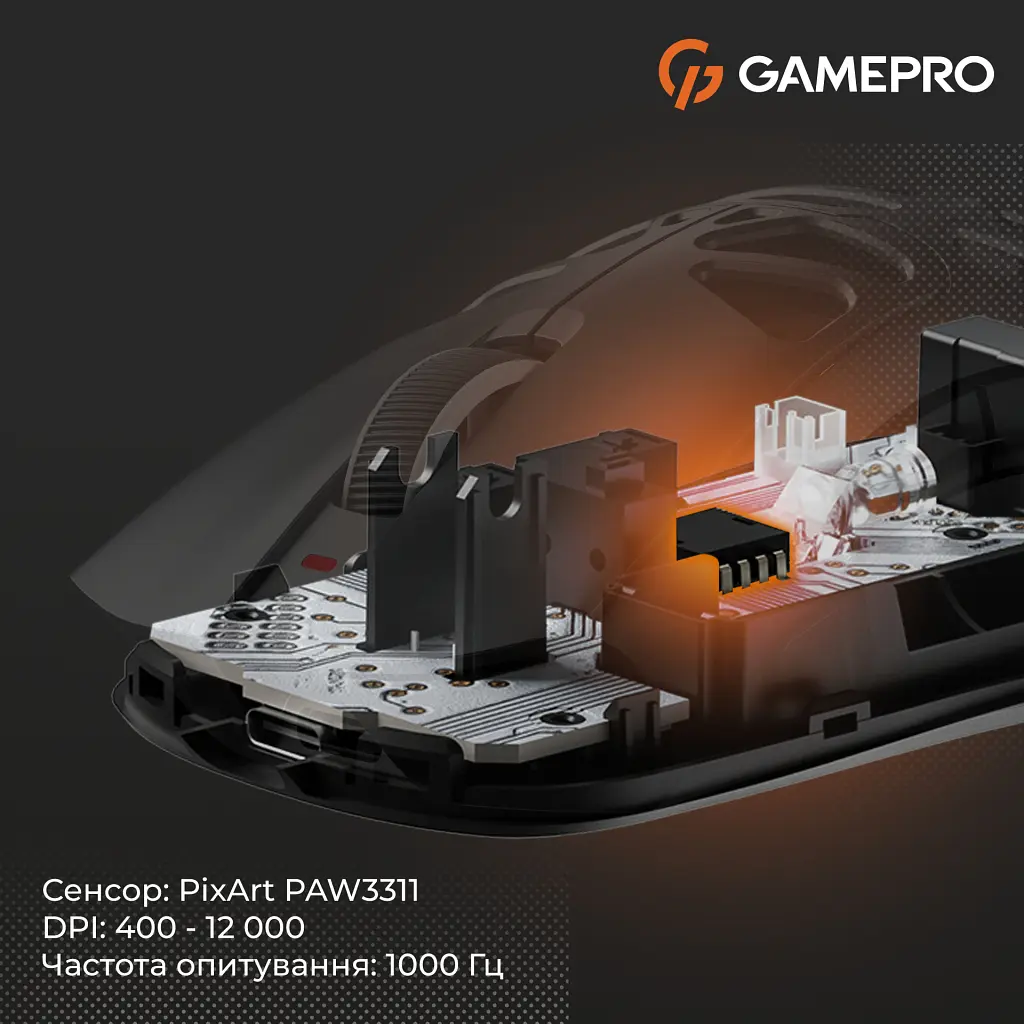 Мишка GamePro Genesis Hollow Wireless/Bluetooth/USB Black (GM870HB) - фото 10