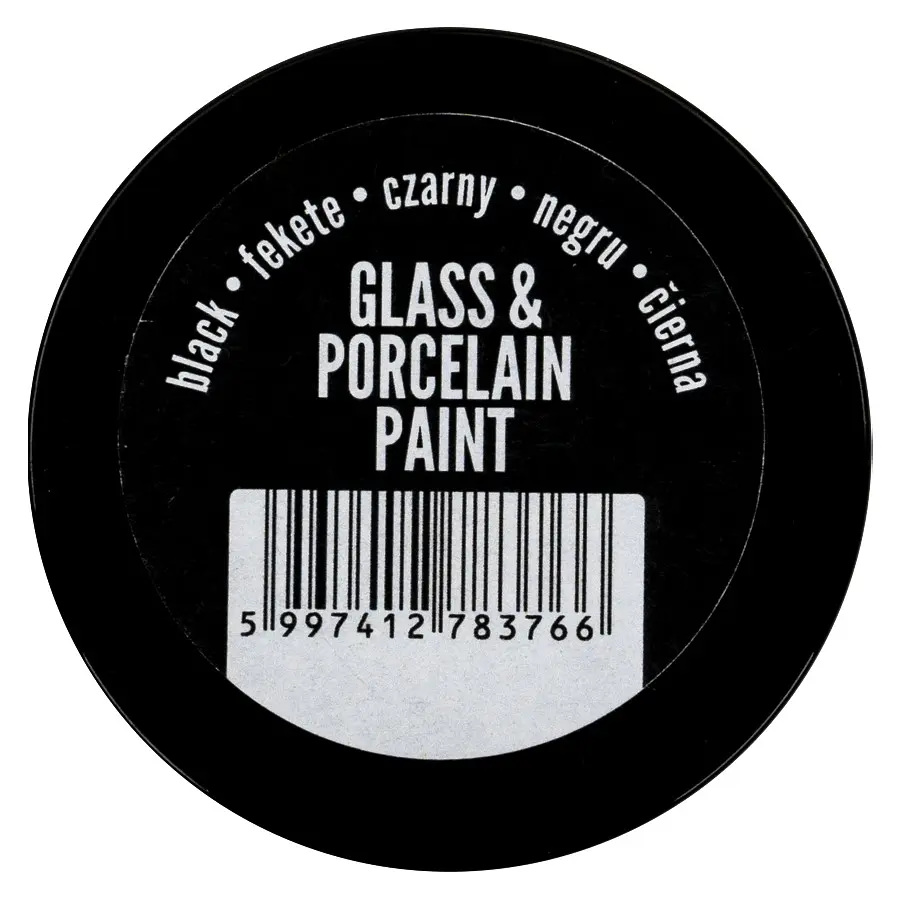Фарба акрилова Glass and Porcelain, водна основа, Чорна, 30 мл, Pentart (5997412783766) - фото 2
