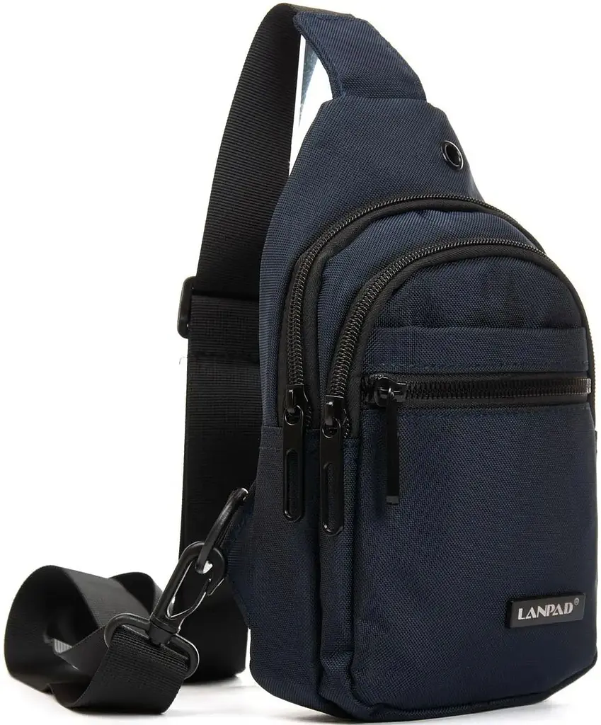 Сумка LANPAD чоловіча через плече 14х20х8 см Синій (LAN82081 blue) - фото 2