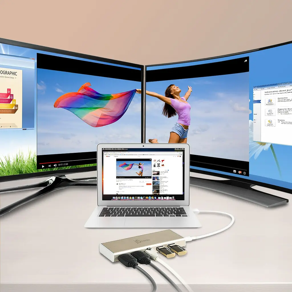 Док-станція J5create USB-C 6-в-1 (JCD381-N) - фото 3