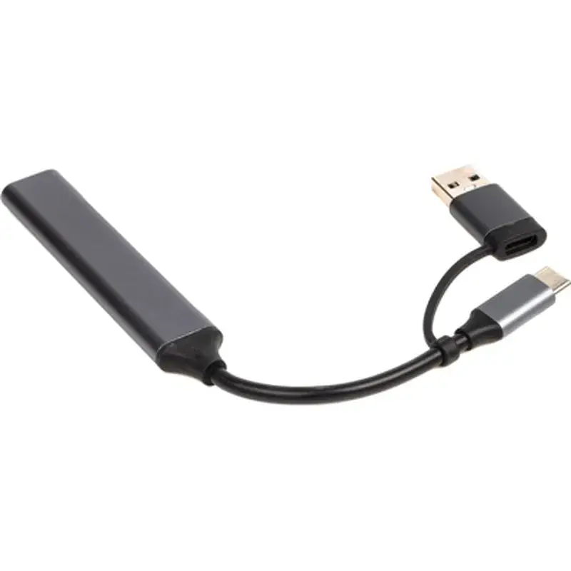 Концентратор Dynamode USB Type-C + USB-A to 1хUSB-C 3.0 1хUSB-A 3.0 2xUSB-A 2.0 dark grey (DM-UH-314AC) - фото 4