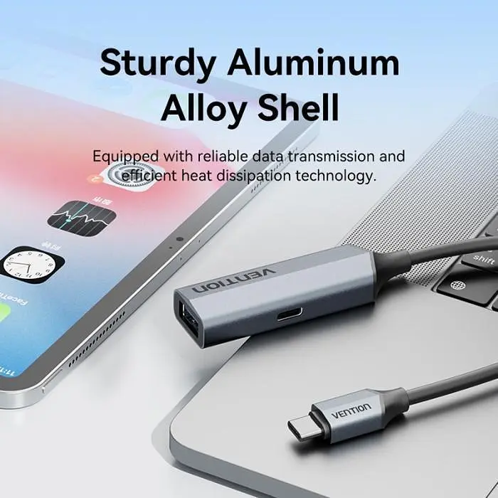 Адаптер Vention USB-C > USB-A 3.2 Gen 2 + PD 100W 10 Гбіт/с OTG 0.15 м Gray (CCAHB) - фото 8