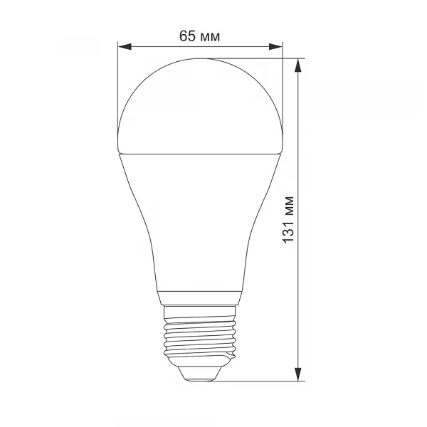 LED лампа VIDEX A65e 20W E27 4100K - фото 3