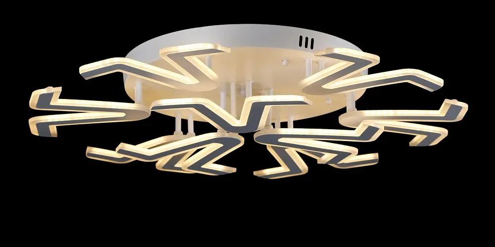 Люстра стельова LED Splendid Ray LK55/9, 360W, білий, сучасний стиль з пультом - фото 5