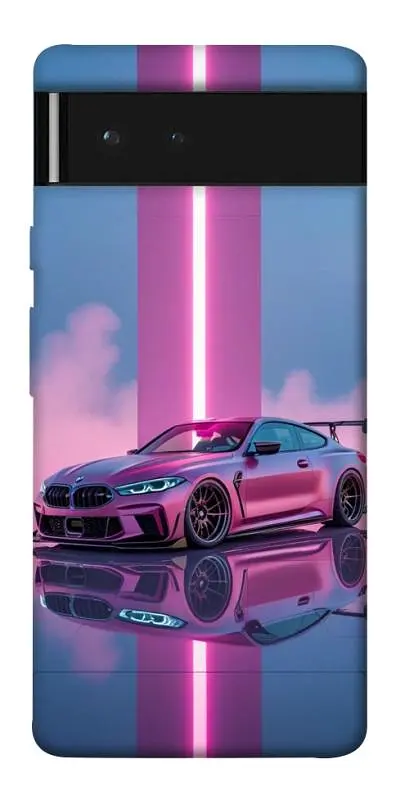TPU чохол Demsky Pink neon car для Google Pixel 6